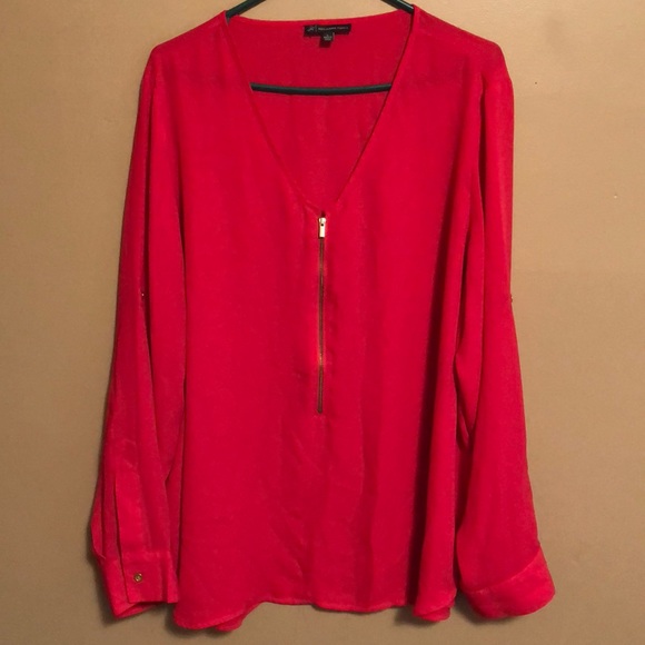 Adrianna Papell Tops - Hot Pink Long Sleeve Shirt 👚